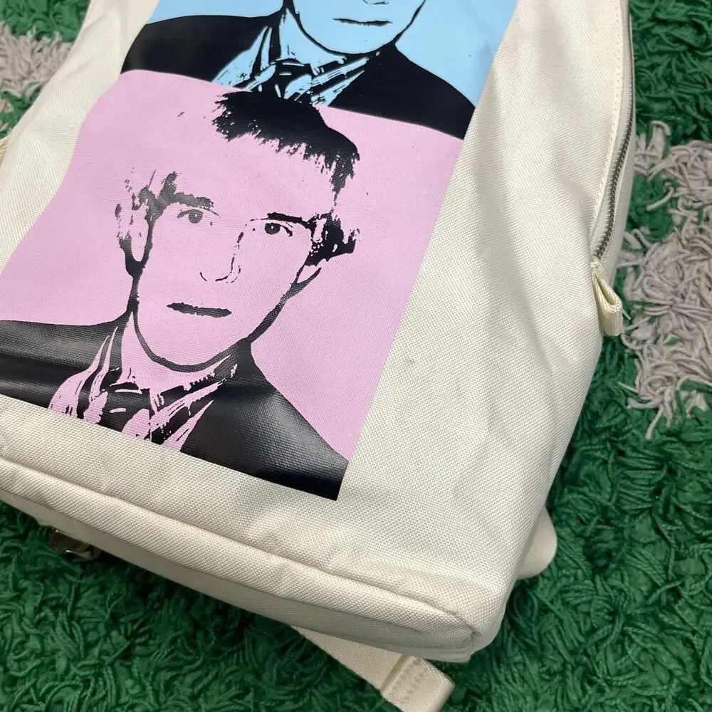 Calvin Klein Jeans x Andy Warhol Self Portrait Art Backpack White B13